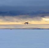 Breaking out of the clouds on final approach, anywhere in the world<br />photo credit: antarctica.gov.au